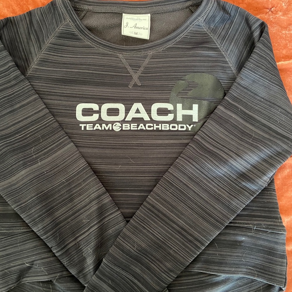 Beachbody Coach off the shoulder sweater